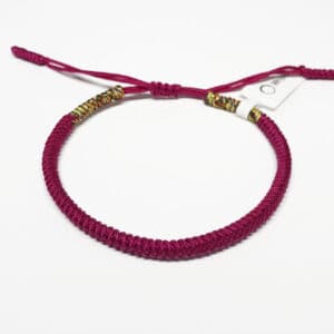Tibetan bracelet ends pink/multi