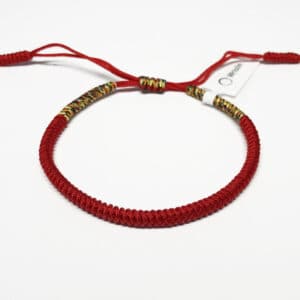 Tibetan bracelet ends red/multi