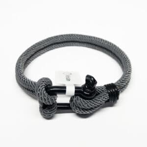 Paracord bracelet D-clasp dark grey