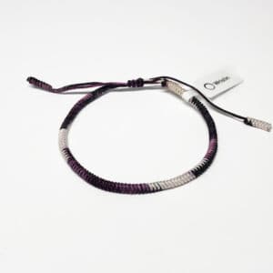Tibetan bracelet gradient purple/lilac/white