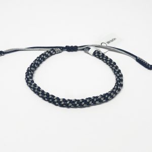 Tibetan bracelet woven dark blue/grey
