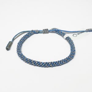Tibetan bracelet woven blue/grey