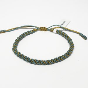 Tibetan bracelet woven turquoise/gold