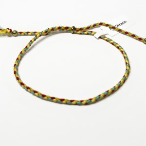 Tibetan braided bracelet yellow/red/blue