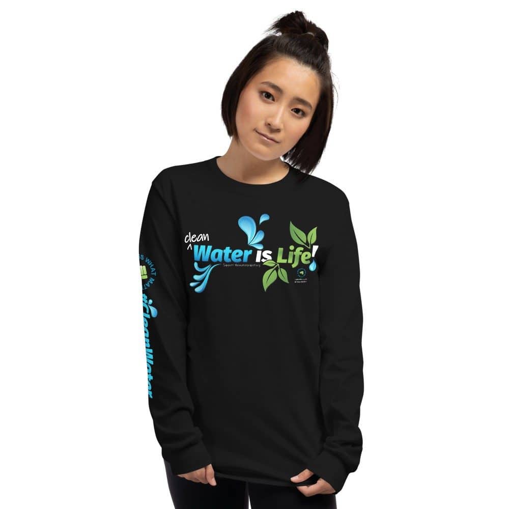Clean Water is Life Graphic Long Sleeve Tee