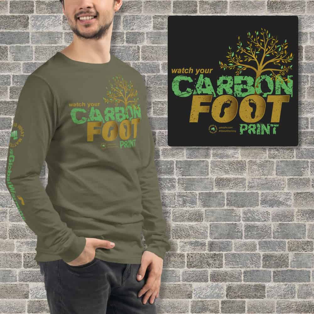 Watch Your Carbon Footprint Unisex Long Sleeve T-Shirt