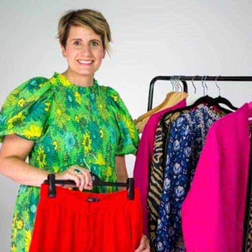 Designer at the sustainable fashion show