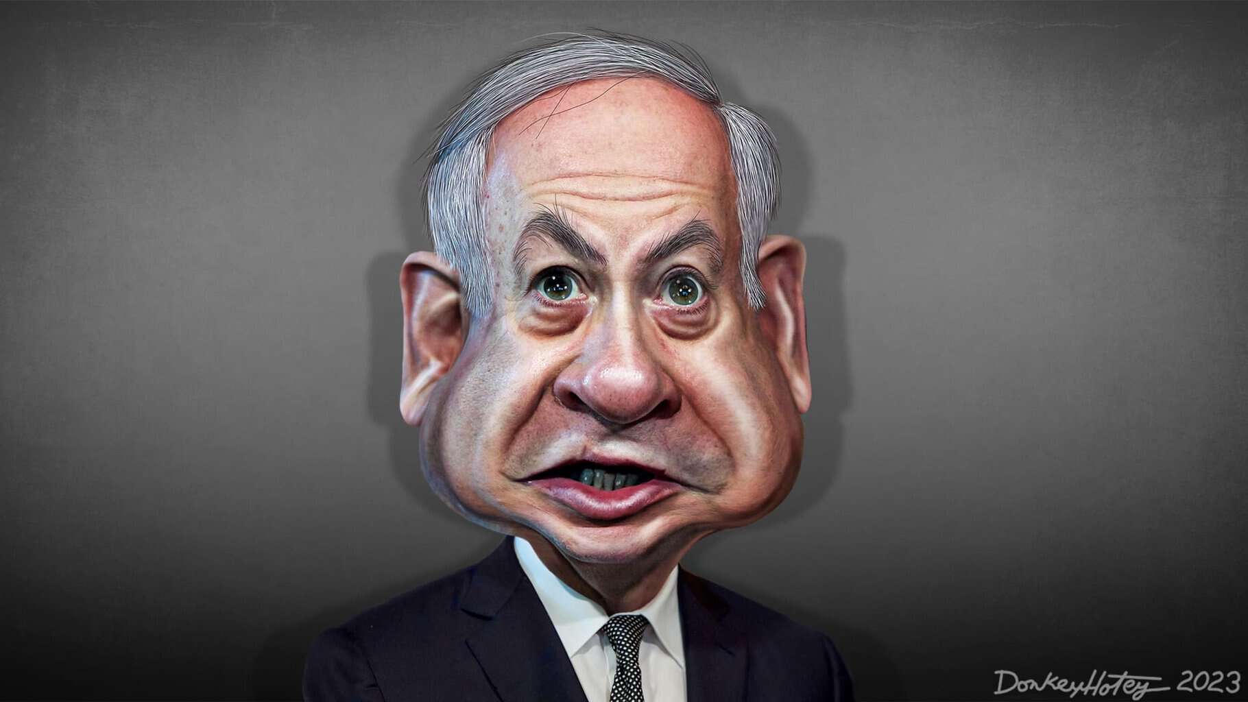 Pam bondi is investigating october 7. Caricature of benjamin netanyahu
