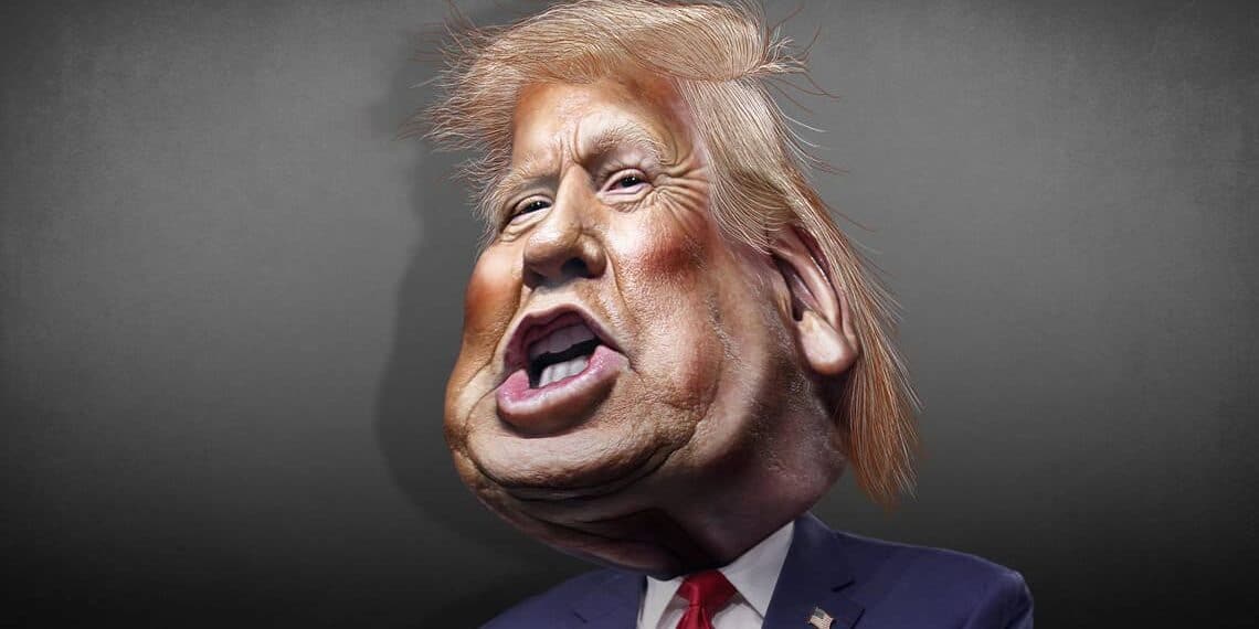 Caricature of donald trump