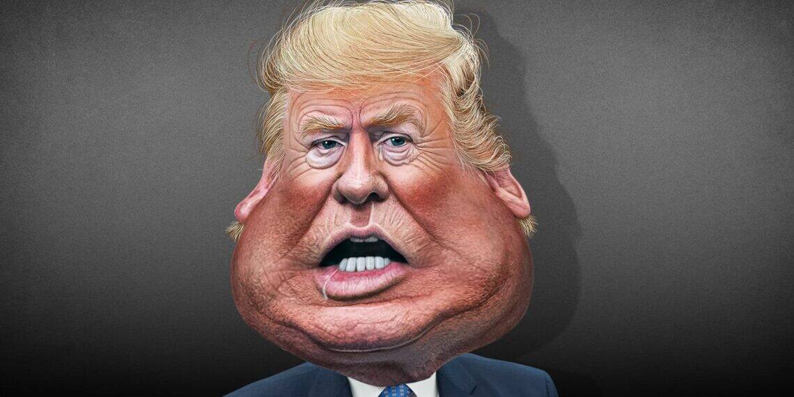 Caricature of donald trump