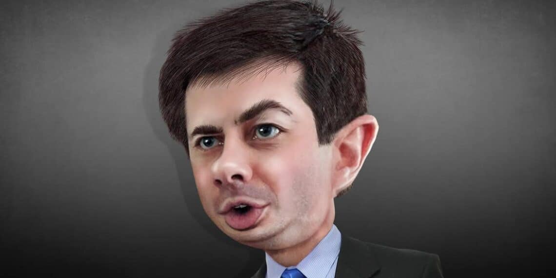 Caricature of pete buttigieg