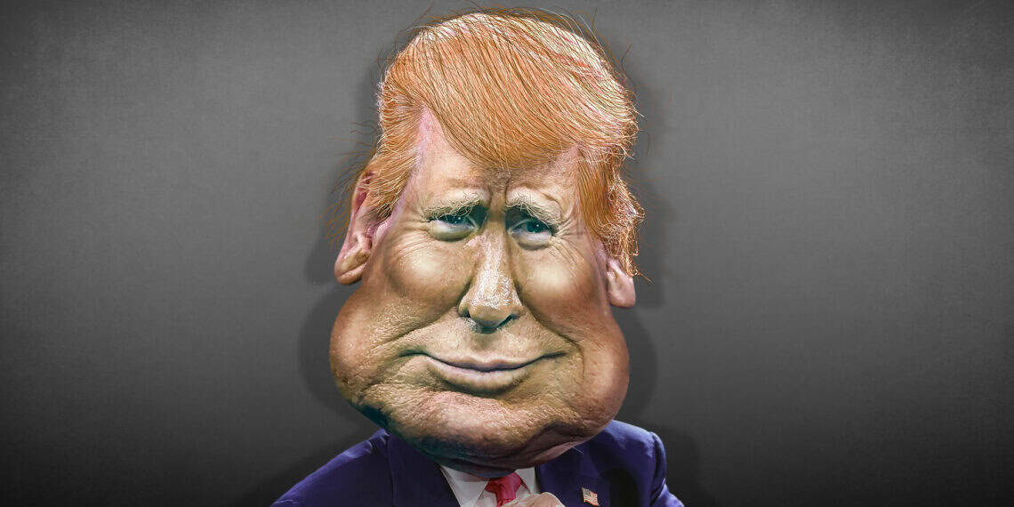 Caricature of trump dancing