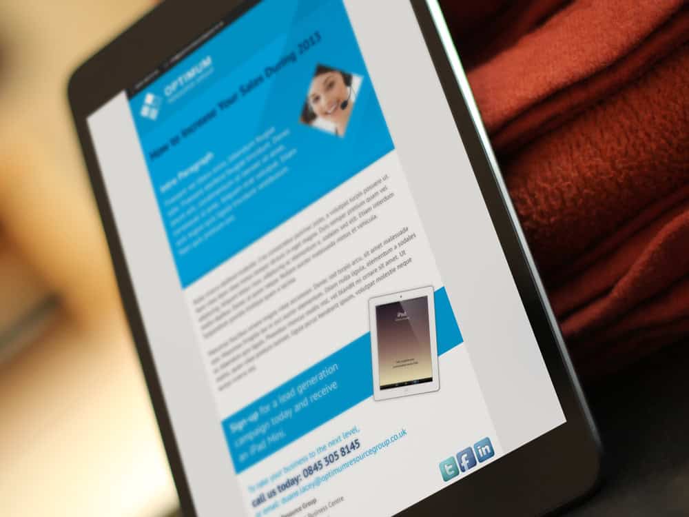 Optimum Resource Group, Telemarketing Email