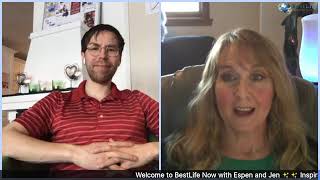 Photo of Jen and Espen during their FaceBook Live