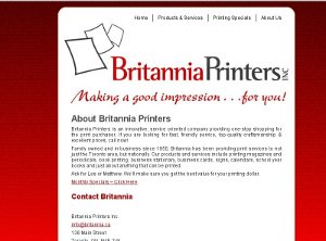 britannia printers inc