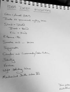 list of handwritten creative ideas