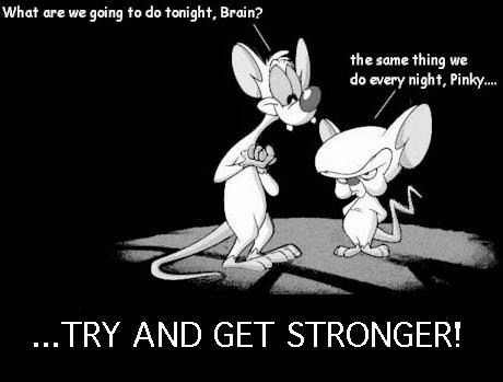 GEE, BRAIN, WHAT DO YOU WANT TO DO TONIGHT? THE SAME THING WE DO EVERY NIGHT, PINKY, TRY TO TAKE OVER THE WORLD!#2