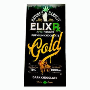 nature's harvest dark chocolate thc bar package