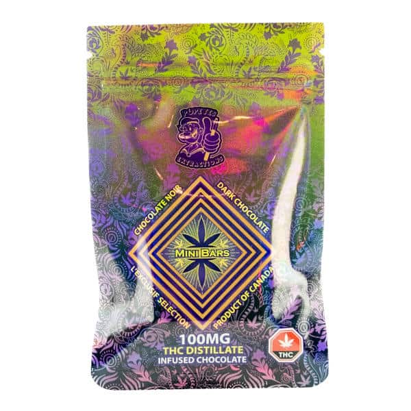 popeyes extractions infused dark chocolate 100mg thc mini bars