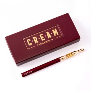 cream vape kit showing box and vape pen