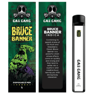 gas gang bruce banner vape pen and packaging