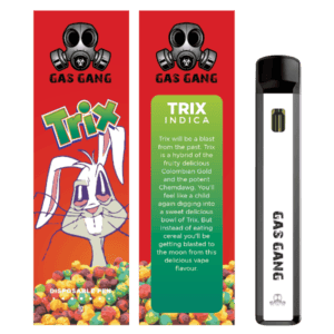 gas gang trix vape pen and packaging