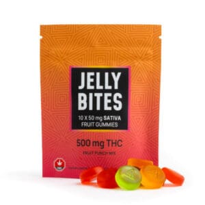 Twisted Extracts Jelly Bites - Extra Strength Sativa 500mg THC Fruit Punch Mix