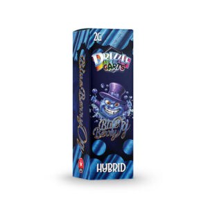 package of drizzle factory cartridge in blueberry og strain
