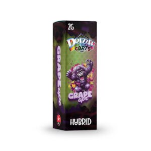 package of drizzle factory cart in grape ape strain