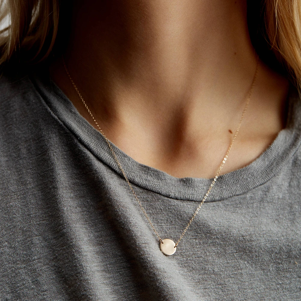 JUJIE 316L Edelstahl Kette Halsketten Für Frauen Klassische 14K Gold Halsband Halskette Schmuck Großhandel/Dropshipping