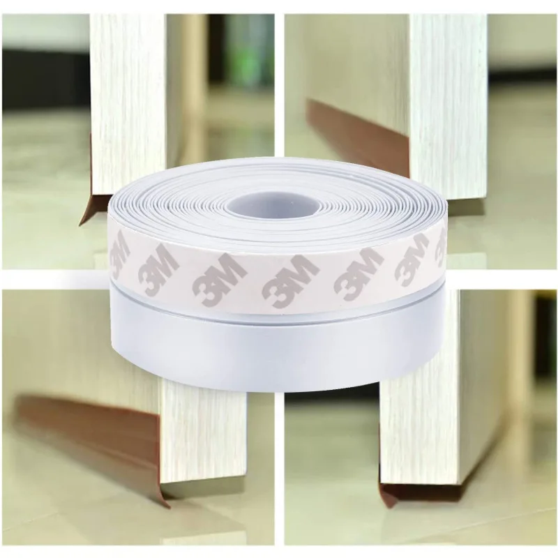 Window Door Bottom Self Adhesive Silicone Sealing Strip Weathering Under Bottom Strip Sound Insulation Sliding Rubber Seal Strip