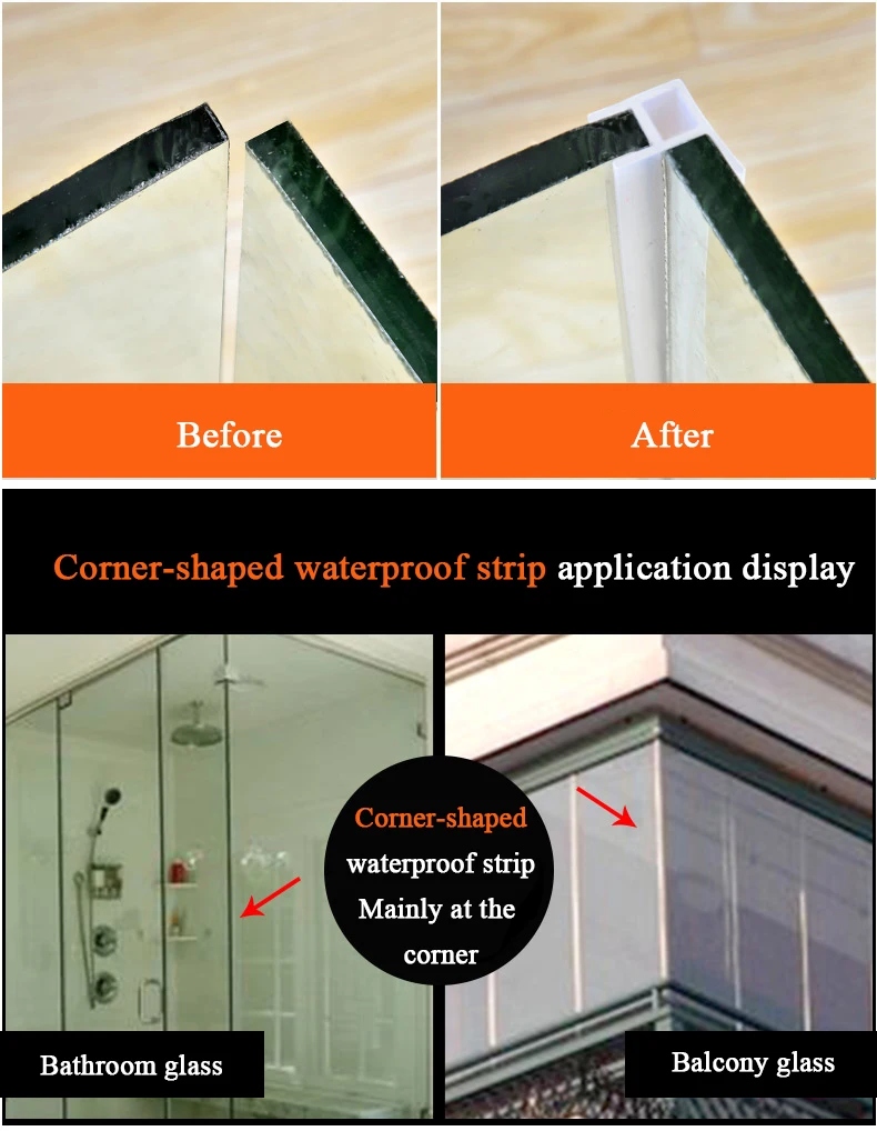 5M Silicone Rubber Window Sealing 6/8/10/12mm F U h Corner Shape Door Weather Strip Draft Stopper For Shower Room Acoustic Panel