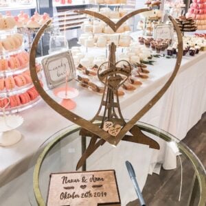 Personalised Wooden Heart Wedding Sign In Guest Book
