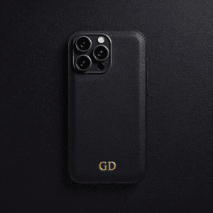 Personalized Embossed Leather iPhone Case | Custom Initial Monogram for iPhone 16