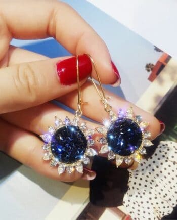 ‘Sun Flower Eclipse’ Drop Earrings