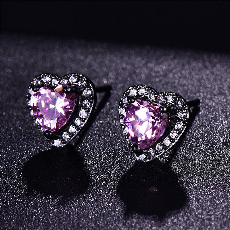 Small White Gold-Filled ‘Opal Heart’ Stud Earrings | 20 Colors