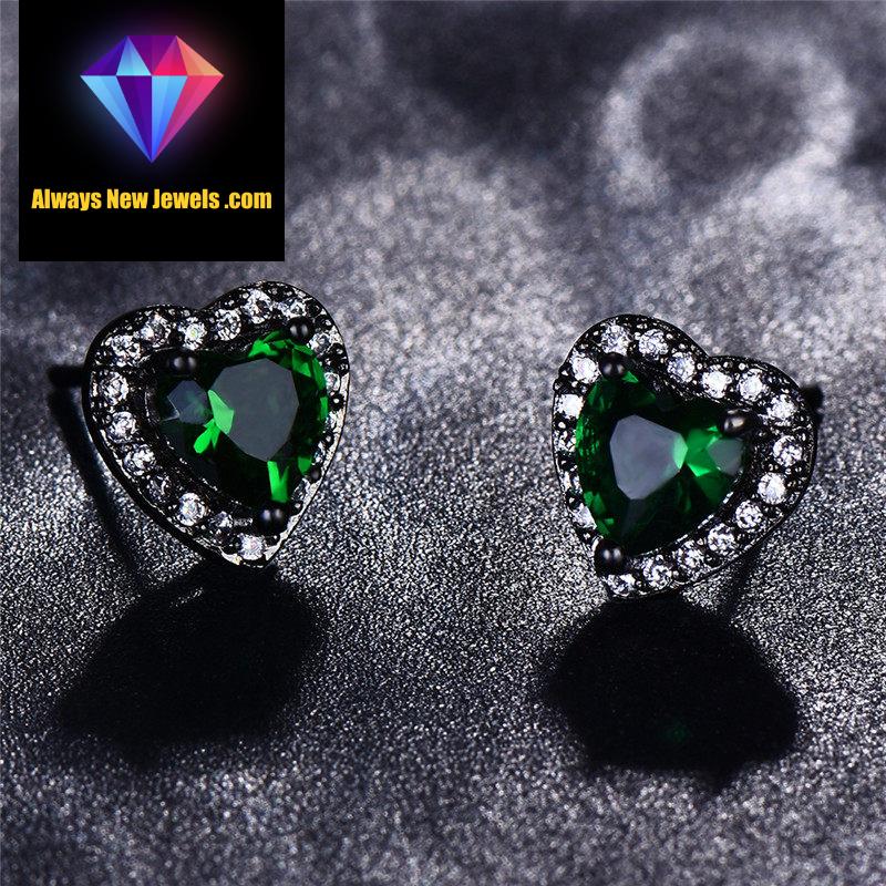 Small White Gold-Filled ‘Opal Heart’ Stud Earrings | 20 Colors