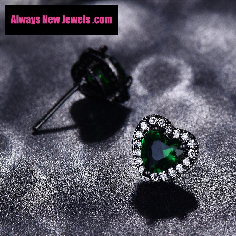 Small White Gold-Filled ‘Opal Heart’ Stud Earrings | 20 Colors