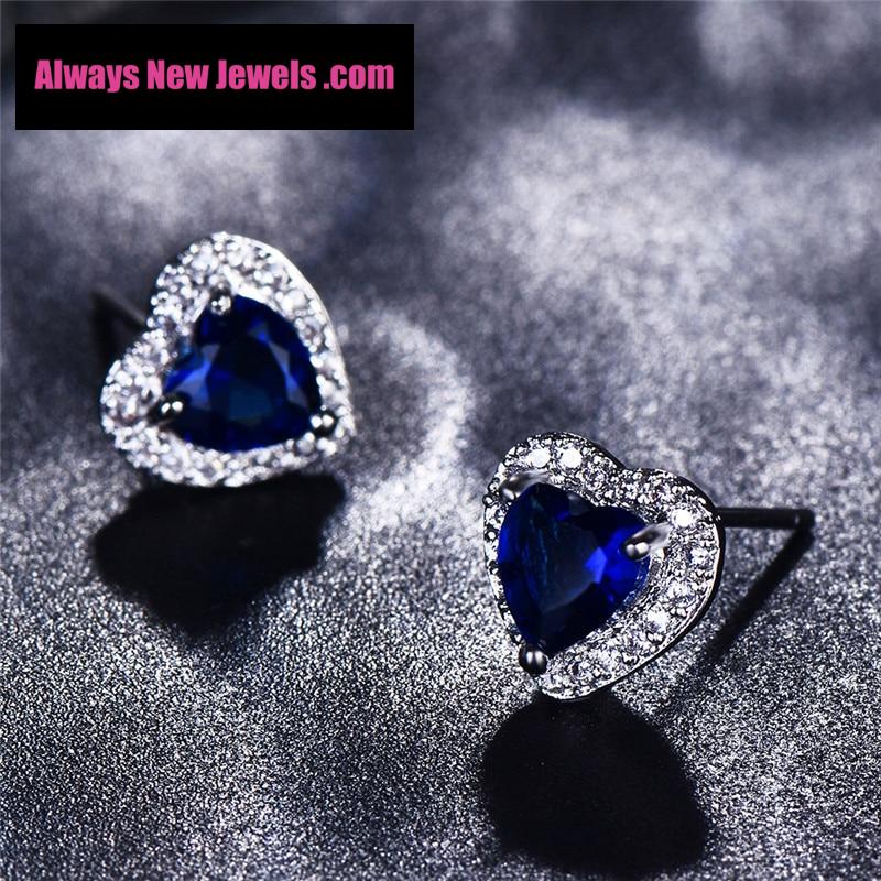 Small White Gold-Filled ‘Opal Heart’ Stud Earrings | 20 Colors