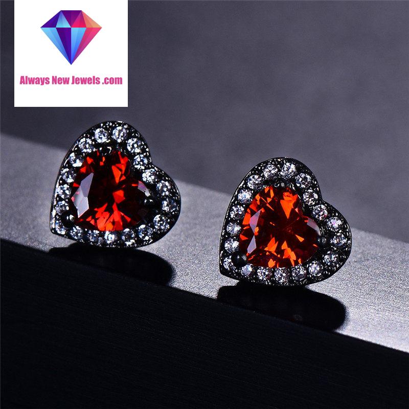 Small White Gold-Filled ‘Opal Heart’ Stud Earrings | 20 Colors