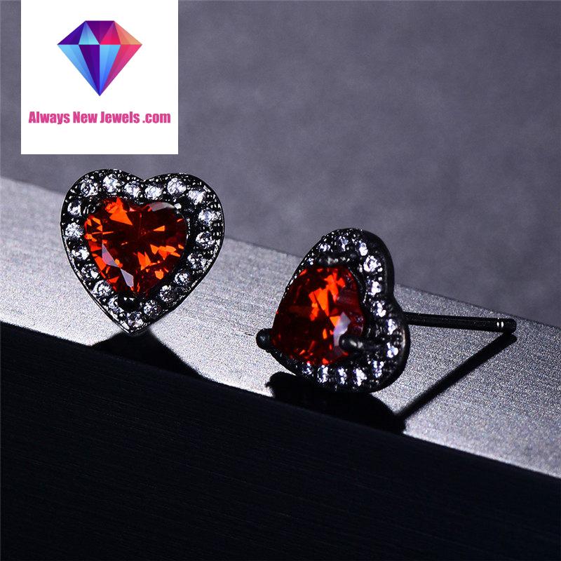 Small White Gold-Filled ‘Opal Heart’ Stud Earrings | 20 Colors