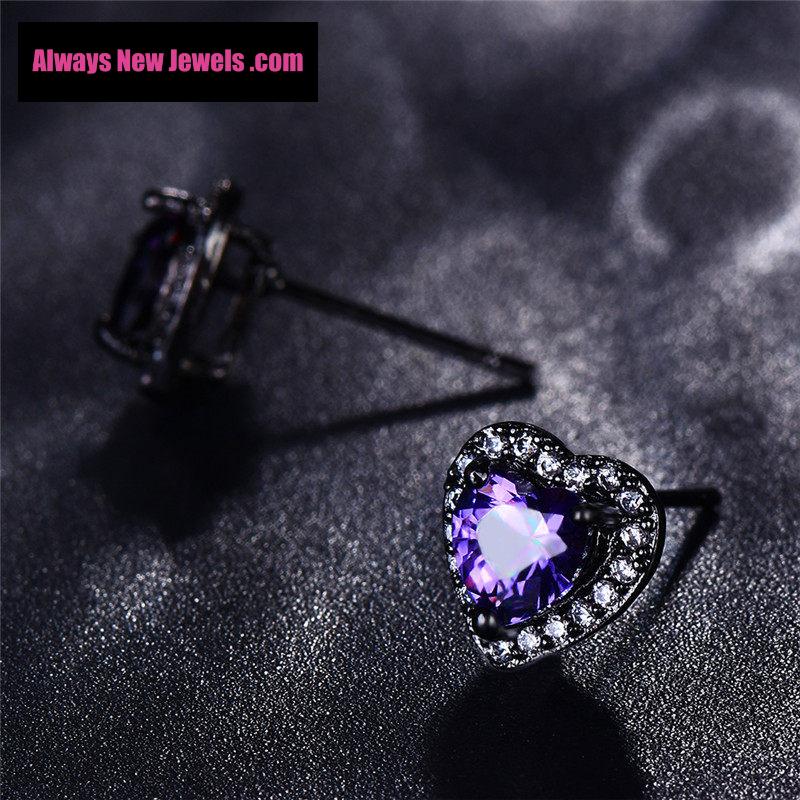 Small White Gold-Filled ‘Opal Heart’ Stud Earrings | 20 Colors