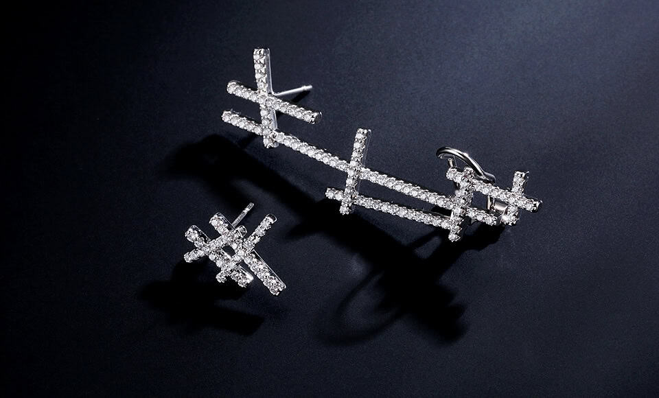 ZAKOL Brand Luxury Cubic Zircon Flower Ear Cuff Stud Earrings For Women Trendy White Gold Color Leaf Jewelry Wholesale FSEP530