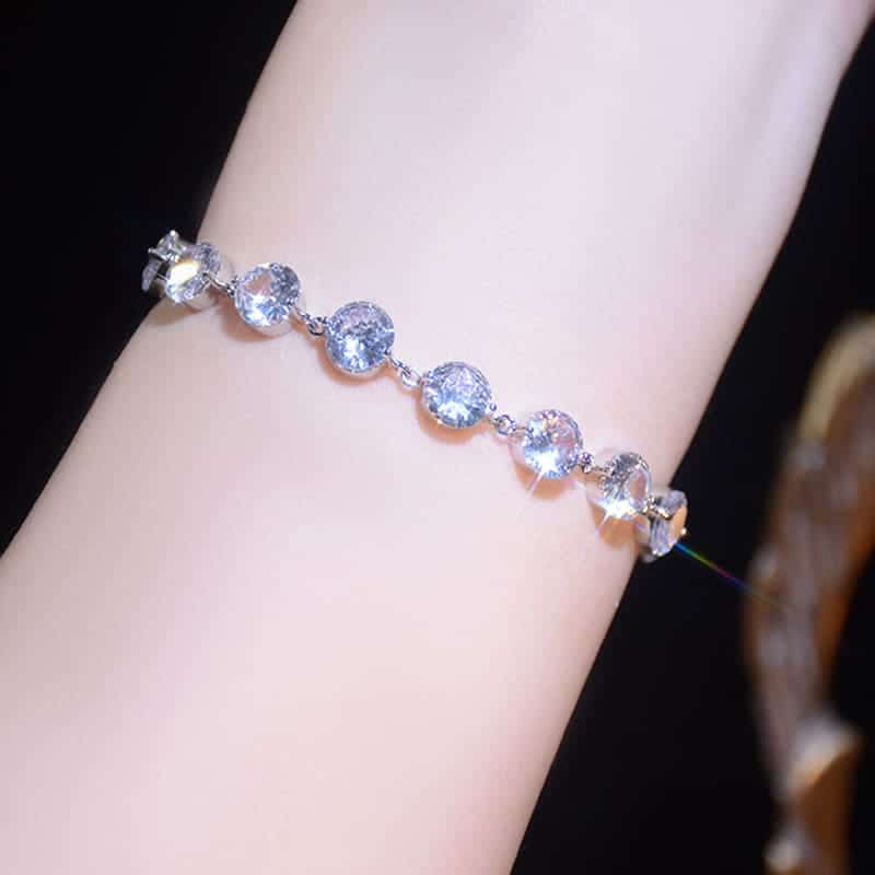 Adjustable Sparkly Cubic Zirconia Bracelet
