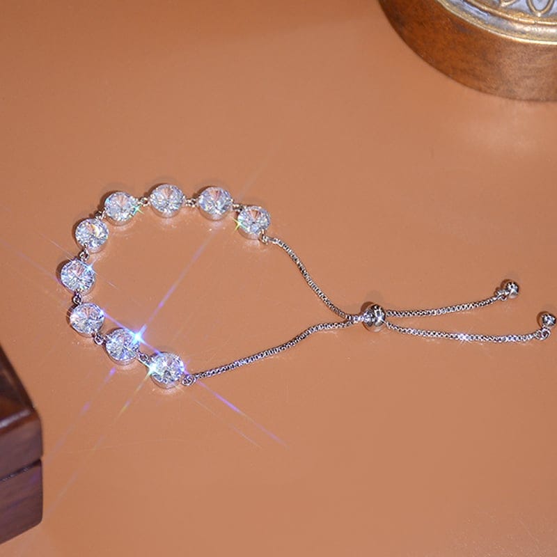 Adjustable Sparkly Cubic Zirconia Bracelet