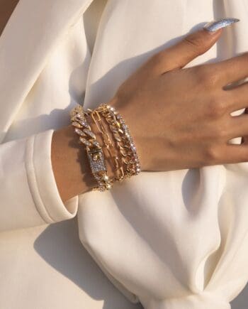 Crystal Link Chain Bracelet Set | 2 to 5 Bracelets