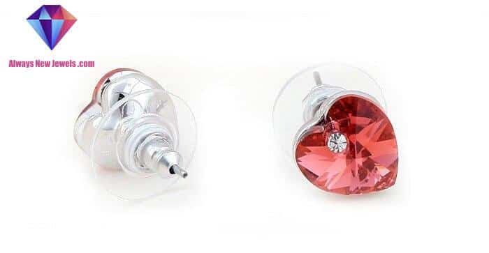 Classic Crystal Heart Piercing Earrings Made With Swarovski Elements Stud Earrings For Women Girls Christmas Jewelry
