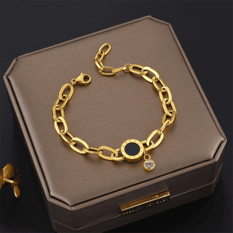 Gold Link Chain Bracelet For Women