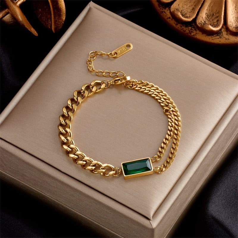 Gold Link Chain Bracelet For Women