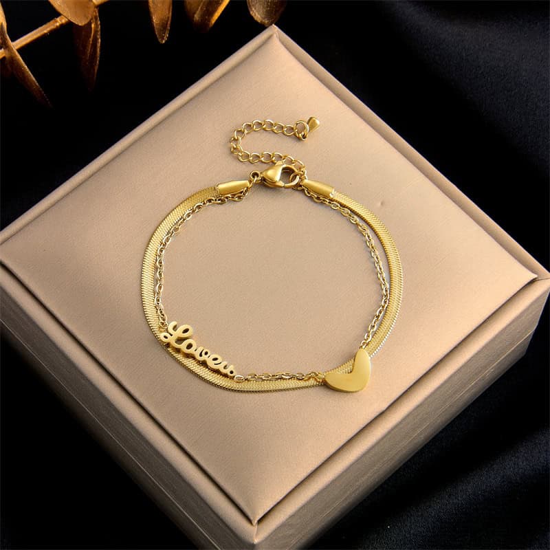 Gold Link Chain Bracelet For Women